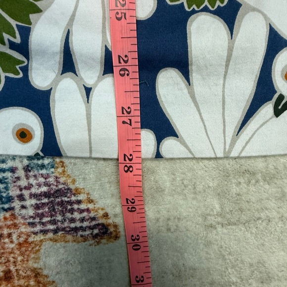 Ann Taylor Factory Women's Blue White Green Bird Floral A-Line Skirt Size 14 - Picture 3 of 6